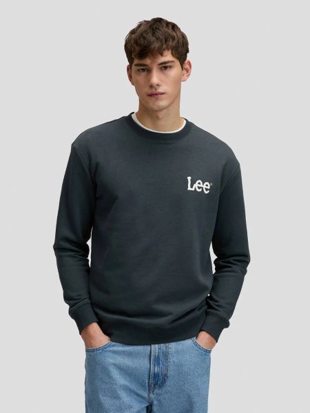 MESKA BLUZA LEE WOBBLY LEE SWS WASHED BLACK 112376439. Czarne bluzy Lee, s, bez wzorów, bez kaptura. Za 129.99 zł.