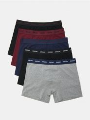 Bokserki Long 5 pack - granatowy. Niebieskie bokserki Sinsay, l, bez wzorów. Za 55.99 zł.