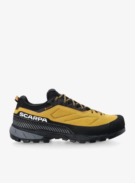 Buty GORE TEX męskie Scarpa Rapid XT GTX. Żółte buty turystyczne Scarpa, bez wzorów, z gore-texu, bez zapięcia, trekkingowe, gore-tex. Za 742.49 zł.