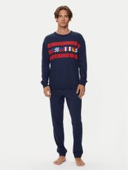 United Colors Of Benetton Piżama 3VD04P02D Granatowy Regular Fit. Niebieskie piżamy United Colors Of Benetton, m, bez wzorów, z bawełny, bez ramiączek. Za 239.99 zł.