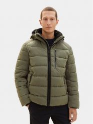 Tom Tailor Kurtka puchowa 1037342 Zielony Regular Fit. Zielone kurtki Tom Tailor, l, bez wzorów, z puchu, bez kaptura. Za 409.99 zł.