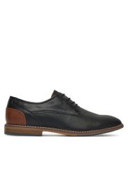 Lanetti Półbuty 123AM0956 Czarny. Czarne eleganckie półbuty Lanetti, bez wzorów, z materiału, bez obcasa, bez zapięcia. Za 139.99 zł.