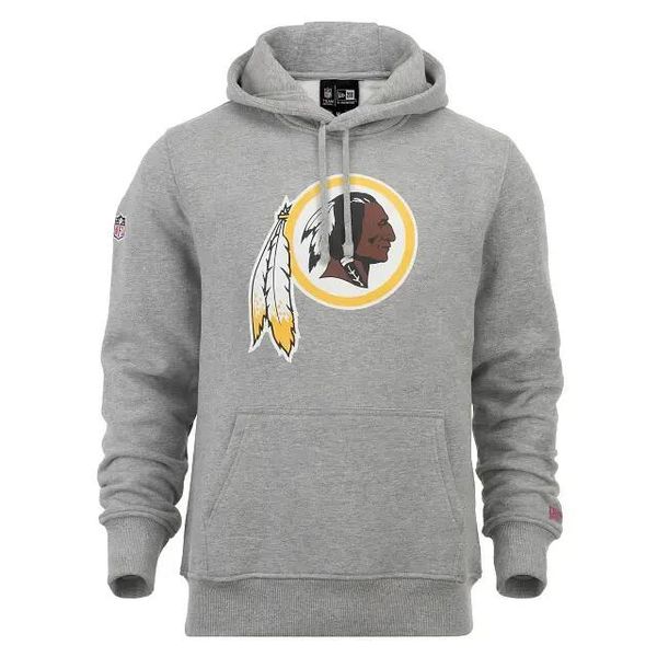 Bluza z kapturem Washington Commanders NFL. Szare bluzy z kapturem New Era, m, bez wzorów, z bawełny, z kapturem. Za 260.55 zł.