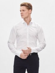 Hugo Koszula Kery 50508303 Biały Slim Fit. Białe koszule Hugo, m, bez wzorów, z bawełny, bez kołnierzyka, bez ramiączek. Za 269.99 zł.