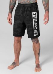 Spodenki męskie Pitbull sportowe Performance Pro plus Hilltop. Czarne krótkie spodenki sportowe PITBULL, l, bez wzorów, z meshu. Za 169.00 zł.