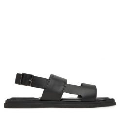 Sandały Calvin Klein. Czarne sandały CALVIN KLEIN, bez zapięcia. Za 399.99 zł.