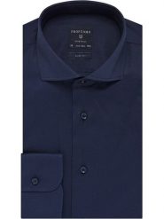 PROFUOMO Koszula - Slim fit - w kolorze granatowym rozmiar: 38. Niebieskie koszule PROFUOMO, bez wzorów, z bawełny, bez kołnierzyka, bez ramiączek. Za 162.95 zł.