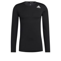 Koszulka z długim rękawem adidas Techfit Compression. Czarne bluzki z długim rękawem Adidas, m, bez wzorów, bez kołnierzyka, bez ramiączek. Za 190.00 zł.