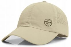 Lekka i Przewiewna Czapka z Daszkiem, Szybkoschnąca - Pako Jeans - Beżowa. Brązowe czapki z daszkiem Pako Jeans, bez wzorów, z jeansu. Za 49.99 zł.