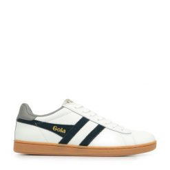Sneakersy ze skóry Gola Equipe II. Białe buty sportowe casual Gola, bez wzorów, ze skóry, bez zapięcia. Za 379.50 zł.