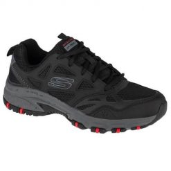 Buty trekkingowe męskie Skechers Hillcrest. Czarne trekkingi Skechers, bez wzorów, z materiału, bez zapięcia. Za 328.00 zł.