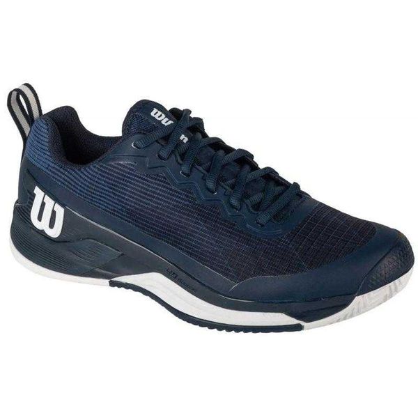 Męskie Buty Tenisowe Rush Pro 4.5 Clay. Niebieskie buty turystyczne Wilson, bez wzorów, z gumy, bez zapięcia, tenisowe. Za 692.99 zł.