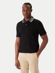 Guess Polo M6RP60 K7O64 Czarny Regular Fit. Czarne koszulki polo Guess, m, z aplikacjami, z bawełny, bez kołnierzyka, bez ramiączek. Za 299.99 zł.