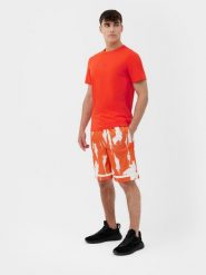 4F Spodenki dresowe męskie L. Brązowe krótkie spodenki sportowe 4F, l, bez wzorów, z dresówki. W wyprzedaży za 29.99 zł.