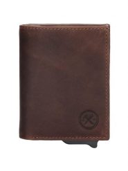 HIDE & STITCHES Skórzany portfel w kolorze brązowym - 18 x 11 x 5 cm rozmiar: onesize. Brązowe portfele HIDE & STITCHES, bez wzorów, z materiału. Za 104.99 zł.