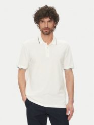 Armani Exchange Polo XM000489 AF13026 U0009 Biały Regular Fit. Białe koszulki polo Armani Exchange, m, bez wzorów, z bawełny, bez kołnierzyka, bez ramiączek. Za 329.99 zł.