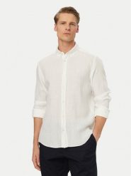 BOSS Koszula H-Liam 50556077 Biały Regular Fit. Białe koszule Boss, m, bez wzorów, ze lnu, bez kołnierzyka, bez ramiączek. Za 599.99 zł.