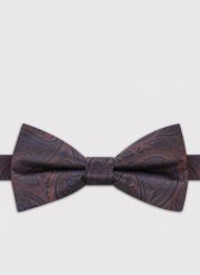 PAKO LORENTE - Żakardowa mucha męska. Brązowe krawaty i muchy Pako Lorente, bez wzorów, z poliesteru. Za 99.99 zł.