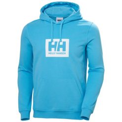 Bluza Helly Hansen Box. Niebieskie bluzy z kapturem Helly Hansen, m, bez wzorów, z kapturem. Za 361.50 zł.