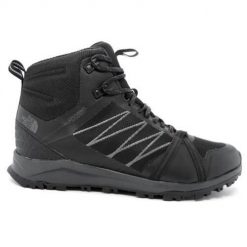 Buty trekkingowe męskie The North Face Litewave Fastpack II Mid WP. Czarne trekkingi The North Face, bez wzorów, z materiału, za kostkę, bez zapięcia. Za 545.00 zł.