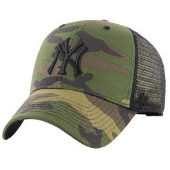 Męska czapka z daszkiem 47 Brand New York Yankees MLB Branson Cap. Zielone czapki z daszkiem 47 Brand, bez wzorów, z bawełny. Za 99.99 zł.