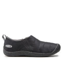 Półbuty Keen. Czarne eleganckie półbuty Keen, bez wzorów, bez obcasa, bez zapięcia. Za 199.99 zł.