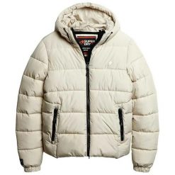 Kurtka z kapturem Superdry Sports. Brązowe kurtki Superdry, xl, z aplikacjami, z materiału, z kapturem. Za 469.00 zł.