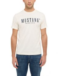 Męski T-Shirt Mustang Style Austin Whisper White 1016853 2013. Białe t-shirty Mustang, m, bez wzorów, bez kołnierzyka, bez ramiączek. Za 79.99 zł.