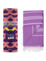 Samimi Chusta hammam w kolorze fioletowym - 180 x 100 cm rozmiar: onesize. Różowe szaliki Samimi, bez wzorów, z bawełny. Za 87.81 zł.