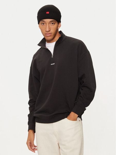 Hugo Bluza Durty244 50525881 Czarny Regular Fit. Czarne bluzy Hugo, m, bez wzorów, z bawełny, bez kaptura. Za 449.99 zł.