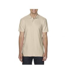 Polo Gildan Softstyle. Brązowe koszulki polo GILDAN, m, bez wzorów, bez kołnierzyka, bez ramiączek. W wyprzedaży za 64.90 zł.