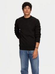 Selected Homme Sweter Dane 16092599 Czarny Regular Fit. Czarne swetry rozpinane Selected Homme, m, bez wzorów, z bawełny, bez kołnierzyka, bez ramiączek. Za 229.99 zł.