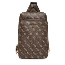 Saszetka Guess. Brązowe torby na ramię Guess, z aplikacjami, małe, bez dodatków. Za 439.99 zł.