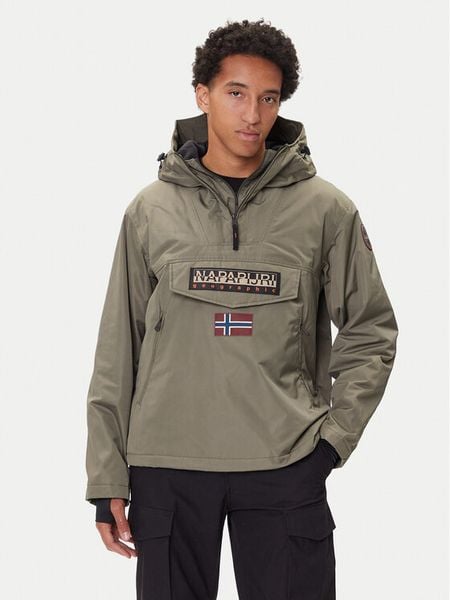 Napapijri Kurtka anorak Rainforest Next NP0A4IB9 Khaki Regular Fit. Brązowe kurtki Napapijri, m, bez wzorów, z syntetyku, bez kaptura. Za 1,239.00 zł.