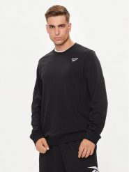 Reebok Bluza Identity Small Logo 100050282 Czarny Regular Fit. Czarne bluzy Reebok, m, bez wzorów, z bawełny, bez kaptura. Za 79.99 zł.