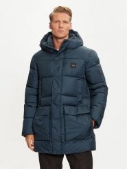 Calvin Klein Płaszcz zimowy K10K113465 Niebieski Regular Fit. Niebieskie płaszcze CALVIN KLEIN, na zimę, m, bez wzorów, z syntetyku, bez kaptura. Za 849.99 zł.