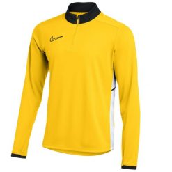 Bluza dresowa sportowa męska Dri-Fit Academy 25 Drill Top. Żółte bluzy bez kaptura Nike, m, bez wzorów, z dresówki, bez kaptura. Za 159.99 zł.