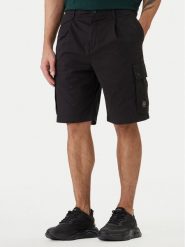 HUGO Szorty materiałowe Gregry 50559604 Czarny Slim Fit. Czarne szorty Hugo, m, bez wzorów, z bawełny. Za 519.99 zł.