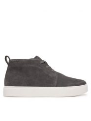 Calvin Klein Trzewiki Hybrid Clean Mid Lace Up Su HM0HM02254 Szary. Szare botki sznurowane CALVIN KLEIN, bez wzorów, ze skóry, bez obcasa, bez zapięcia. Za 649.99 zł.