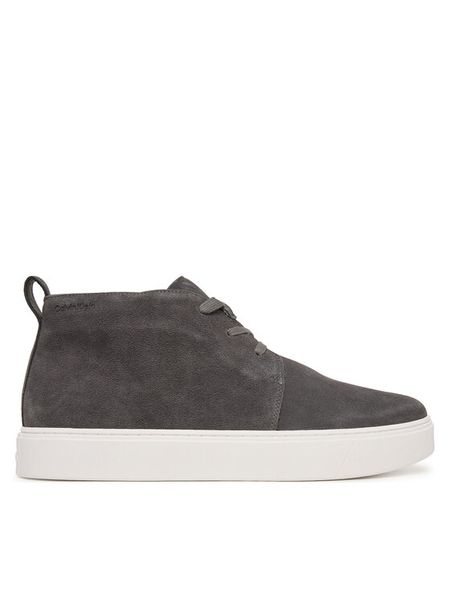 Calvin Klein Trzewiki Hybrid Clean Mid Lace Up Su HM0HM02254 Szary. Szare botki sznurowane CALVIN KLEIN, bez wzorów, ze skóry, bez obcasa, bez zapięcia. Za 649.99 zł.