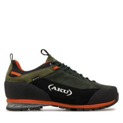 Trekkingi Aku. Zielone buty trekkingowe Aku, bez wzorów, z gore-texu, bez zapięcia. Za 999.99 zł.