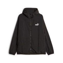 Kurtka z kapturem męska Puma WINDBREAKER czarna 67538701 r S. Czarne kurtki Puma, m, bez wzorów, z materiału, z kapturem. Za 167.80 zł.