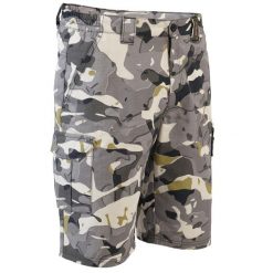 Bermudy Solognac 500 camo woodland V1 LTD. Szare szorty SOLOGNAC, l, bez wzorów, z bawełny, sportowe. Za 79.99 zł.