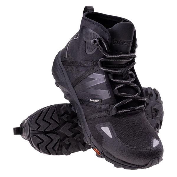 Buty Górskie Męskie VLite Shift I. Czarne buty turystyczne Hi-tec, bez wzorów, z gumy, bez zapięcia, trekkingowe. Za 224.00 zł.