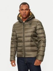 Blauer Kurtka puchowa 24WBLUC03023 683EG Zielony Regular Fit. Zielone kurtki Blauer, m, bez wzorów, z puchu, bez kaptura. Za 1,079.00 zł.