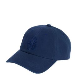 Czapka typu „dad cap” Real Madryt. Niebieskie czapki z daszkiem Adidas, z aplikacjami, z bawełny. Za 129.00 zł.