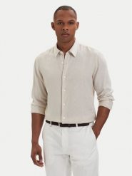 Calvin Klein Koszula LV04LE125G Beżowy jasny Regular Fit. Brązowe koszule CALVIN KLEIN, m, bez wzorów, z lyocellu, bez kołnierzyka, bez ramiączek. Za 419.99 zł.