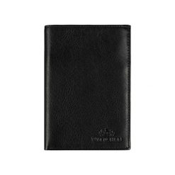Skórzany portfel w kolorze czarnym - (S)10,5 x (W)15 cm. Czarne portfele Kazar, Wittchen, bez wzorów, z materiału. W wyprzedaży za 129.95 zł.