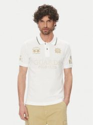 La Martina Polo Achille MAPG30 PK097 Biały Regular Fit. Białe koszulki polo La Martina, m, bez wzorów, z bawełny, bez kołnierzyka, bez ramiączek. Za 499.99 zł.