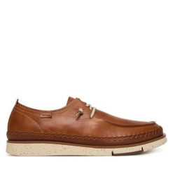 Półbuty Pikolinos. Brązowe eleganckie półbuty Pikolinos, bez wzorów, bez obcasa, bez zapięcia. Za 639.99 zł.